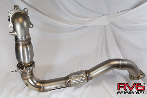 RV6 Catted Downpipe & Front Pipe Combo for 16-21 Civic 1.5T (Sedan, Coupe, Hatch, Si)