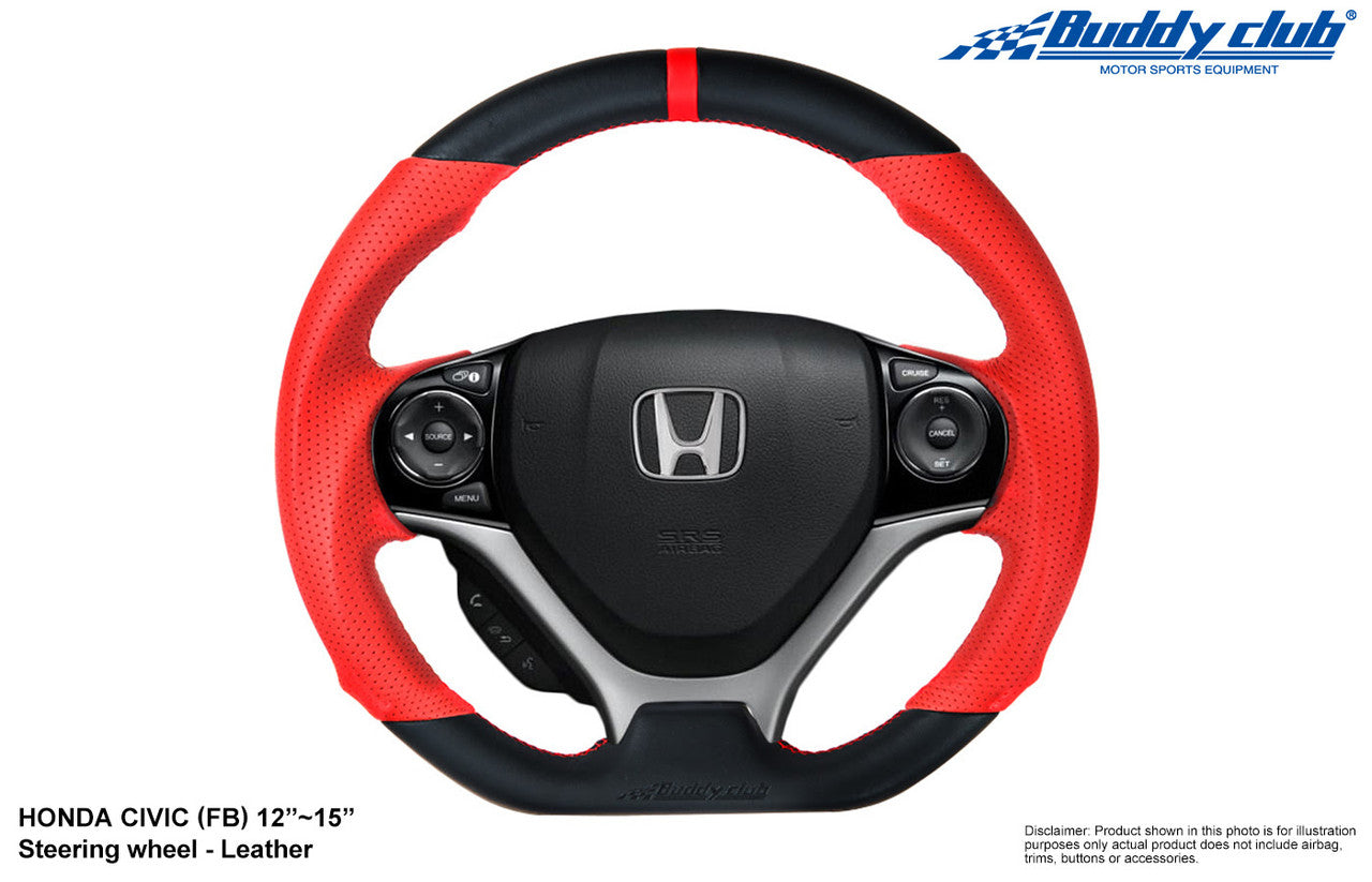 Buddy Club Sport Steering wheel Leather "Time Attack" 2012-2015 Honda Civic