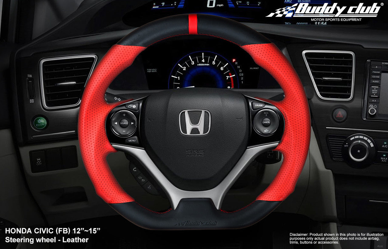 Buddy Club Sport Steering wheel Leather "Time Attack" 2012-2015 Honda Civic - 0