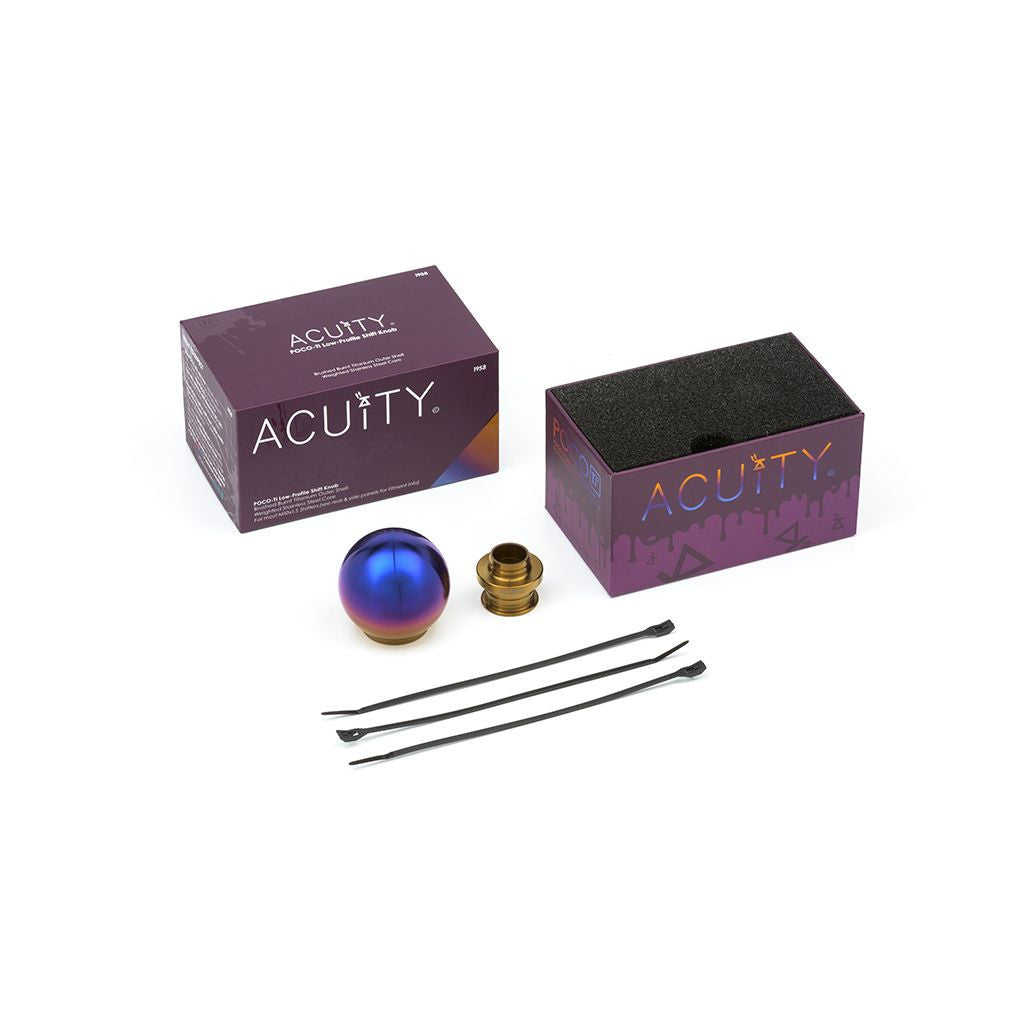 Acuity POCO-Ti Burnt Titanium Low Profile Shift Knob (M10x1.5) - 0